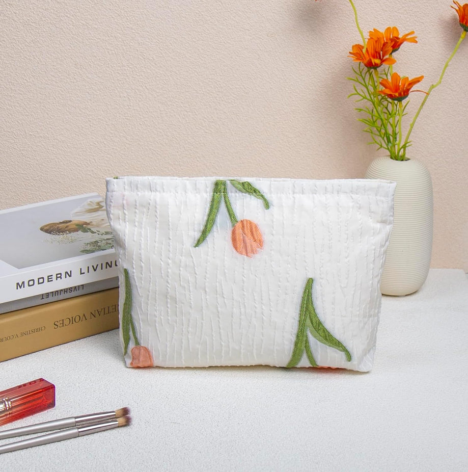 Quilted Tulip Cosmetic Bag