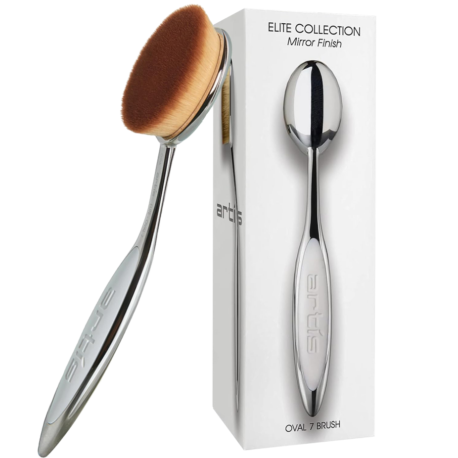 Elite Oval 7 Makeup Brush - Mirror Finish