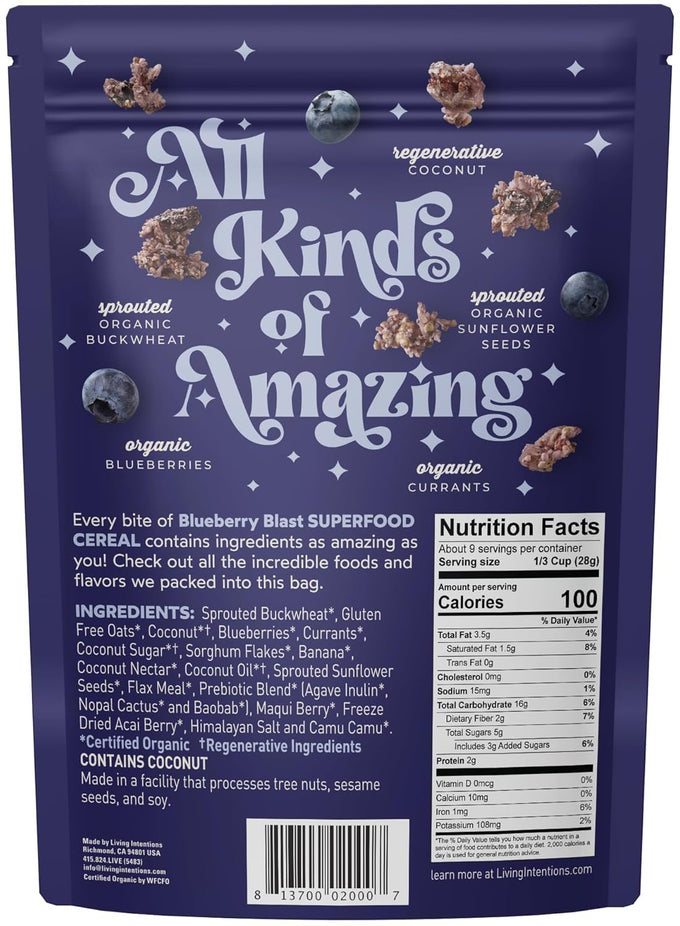 Activated Superfood Cereal Blueberry Blast