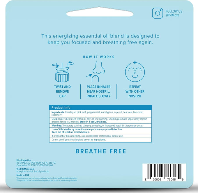 Breathe Inhaler with Pure Essential Oils