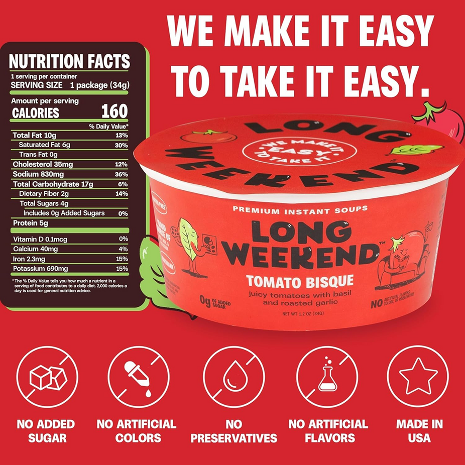 Tomato Bisque Instant Soup (6 Pack)