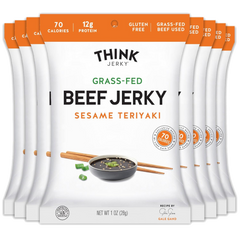 Sesame Teriyaki Beef Jerky Grass-Fed (8 Pack)
