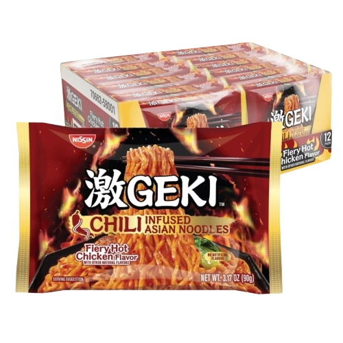 Geki Fiery Hot Chicken Asian Noodles (12 Pack)