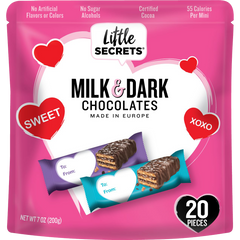 Valentine's Milk & Dark Chocolate Wafers Variety Pack (20 CT)