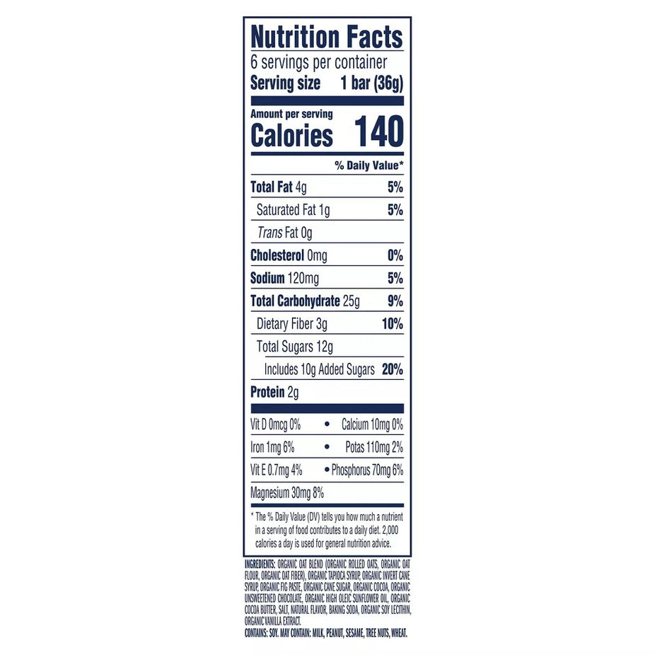 Zbar Chocolate Brownie Snack Bars (6 CT)