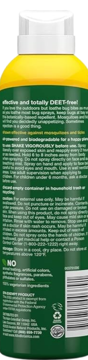 Bug Spray Deet-Free Insect Repellent
