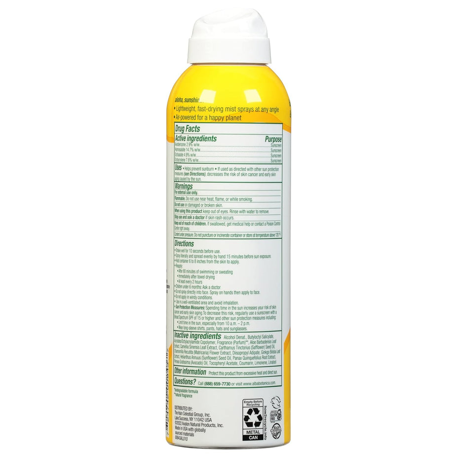 Hawaiian Coconut Sunscreen Spray, Spf 50