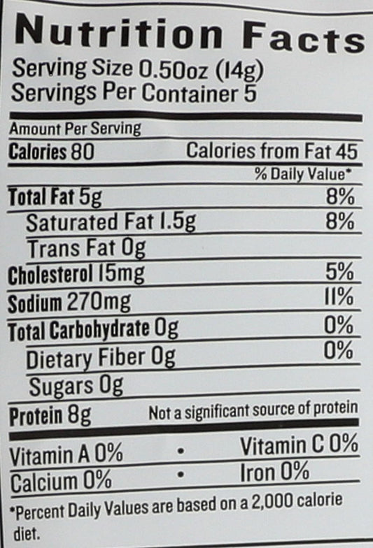 Nutrition Information - Pork Rinds - Sea Salt and Pepper