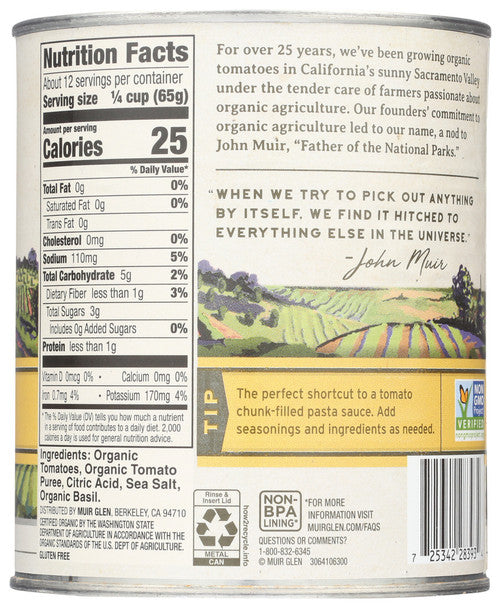 Organic Crushed Tomatoes with Basil