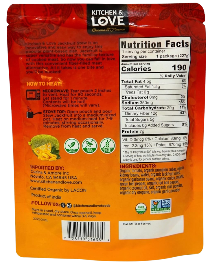 Organic Jackfruit Stew - Hearty