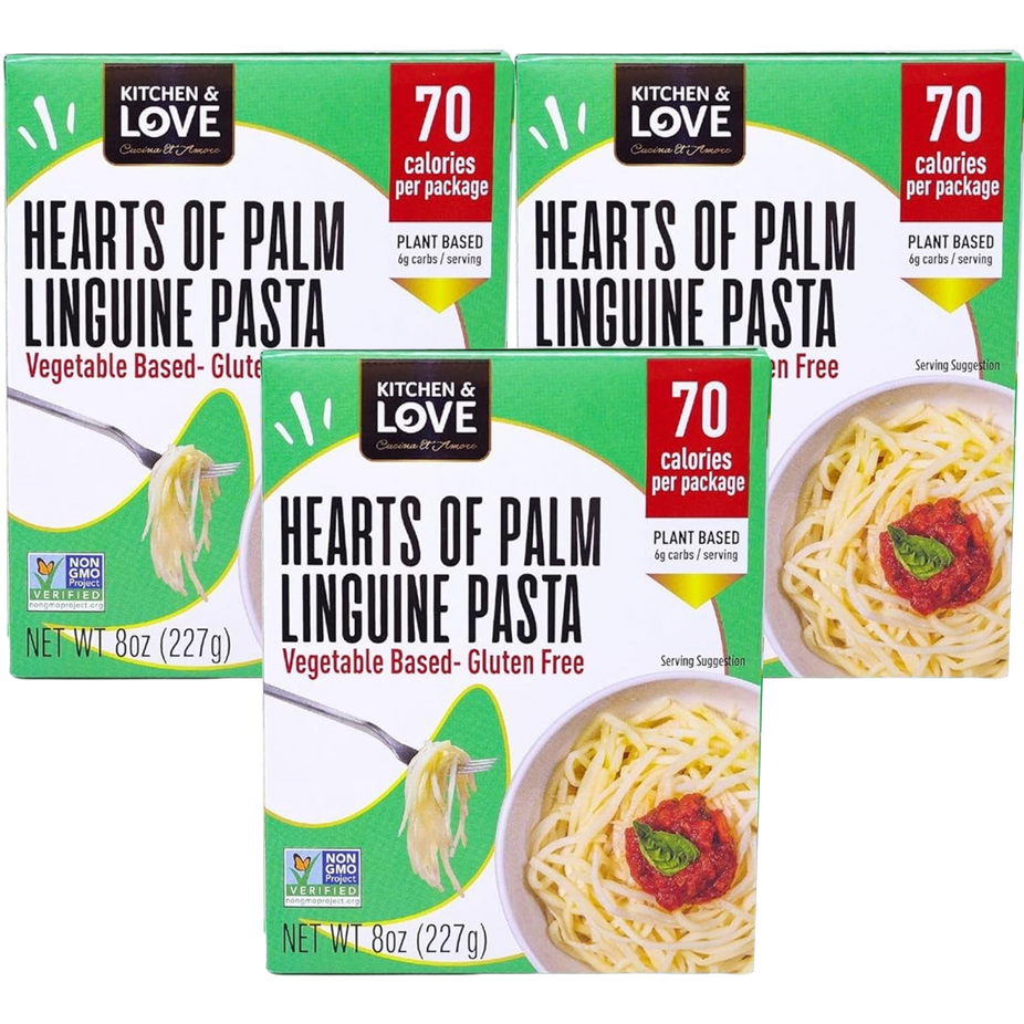 Hearts of Palm Linguine Pasta (3 Pack)