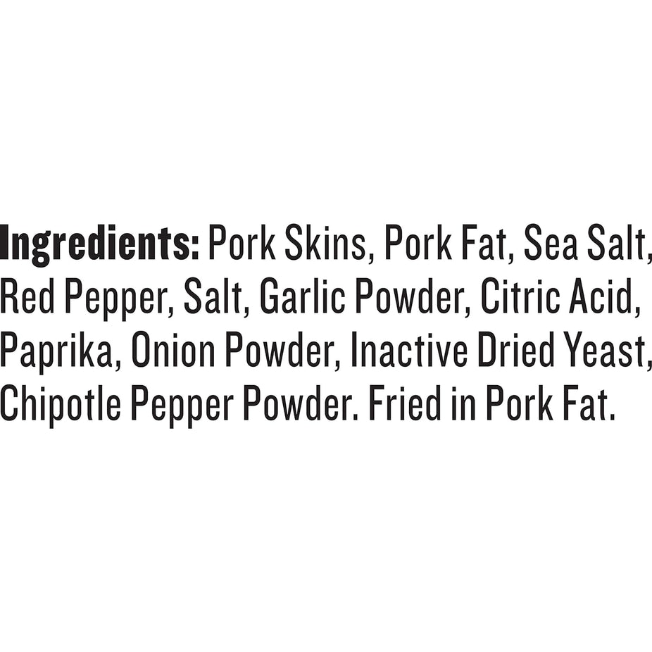 Pork Rinds - Hot + Spicy with Chipotle Pepper (4 Bags)