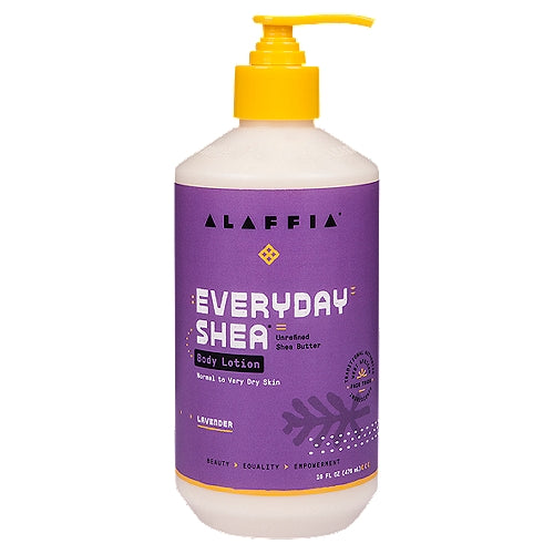 Alaffia EveryDay Shea Body Lotion - Lavender - 16 Fl Oz