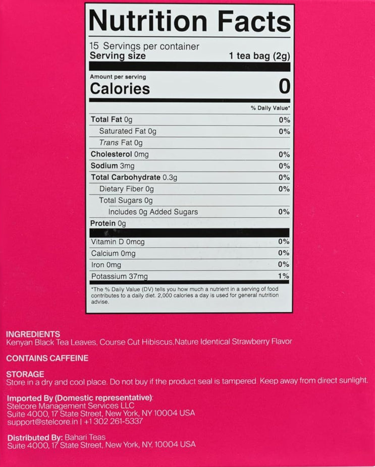 Hibiscus Strawberry Black Tea (15 CT)