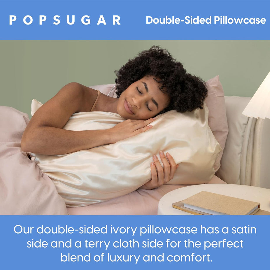 Satin And Terry Cloth Double-Sided Pillowcase