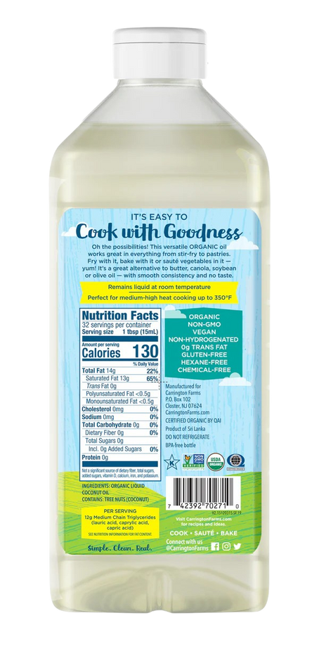 Organic Coconut Cooking and Baking Oil