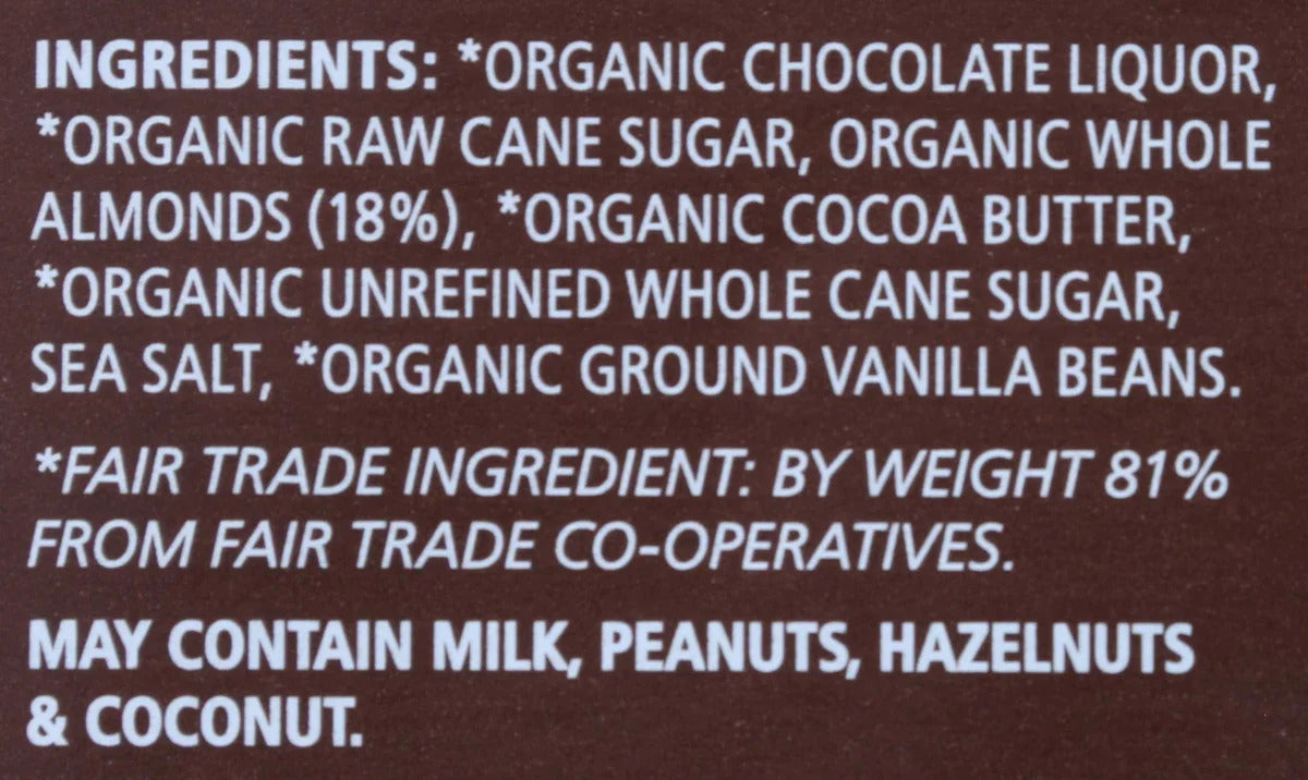 Organic Almond Sea Salt Whole Almond Dark Chocolate