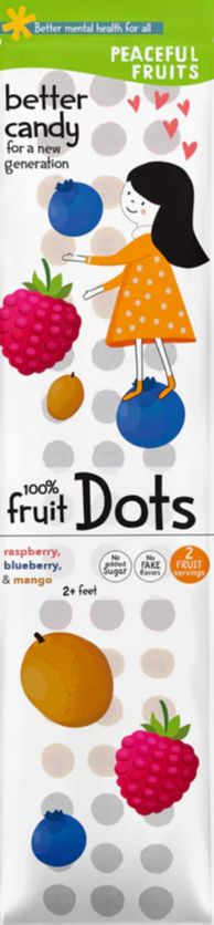 Raspberry, Blueberry, & Mango Fruit Dots (12 Pack)