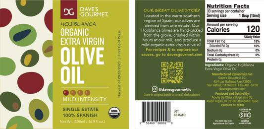 Hojiblanca Organic Extra Virgin Olive Oil