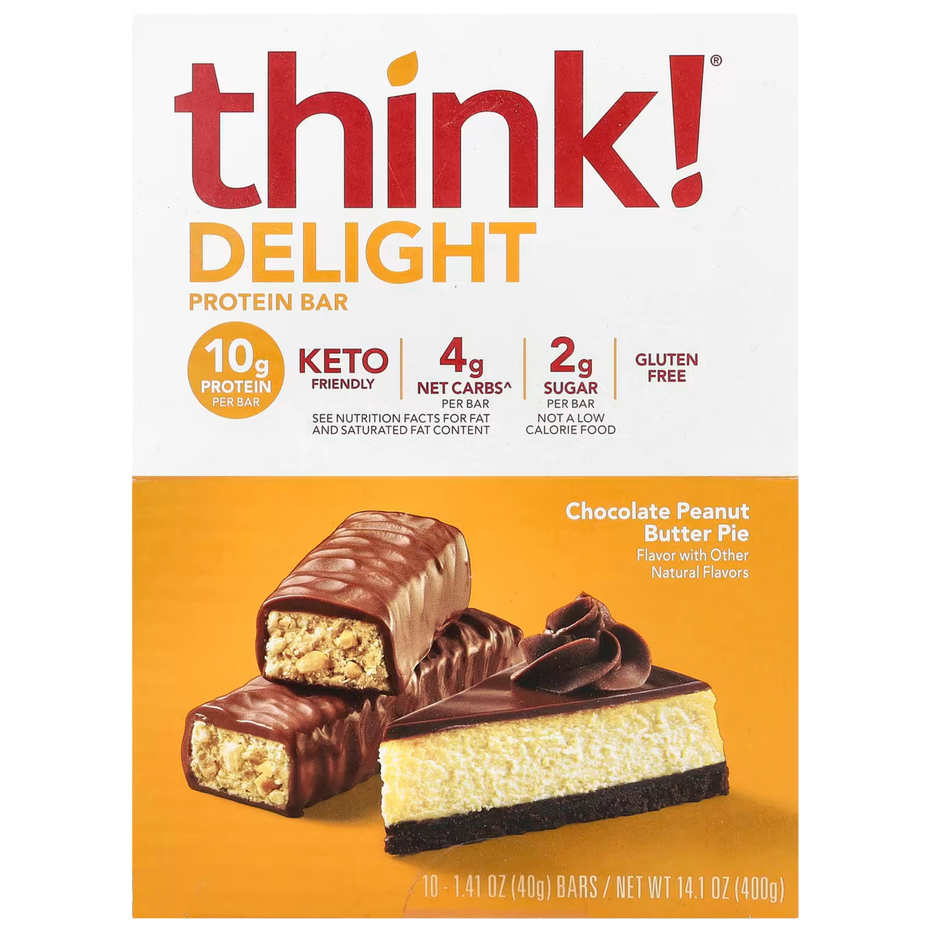 Chocolate Peanut Butter Delight Pie Protein Bar (10 CT)