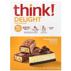 Chocolate Peanut Butter Delight Pie Protein Bar (10 CT)
