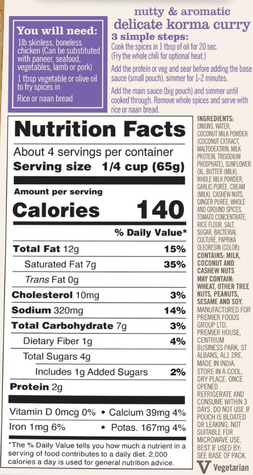 Delicate Korma Curry Sauce Kit (5 Pack)