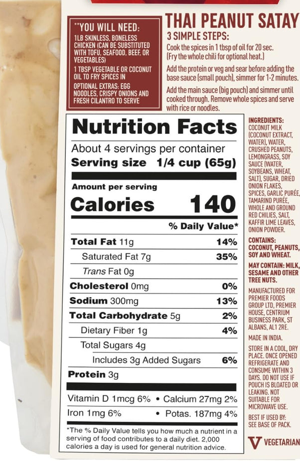 Thai Peanut Satay (5 Pack)