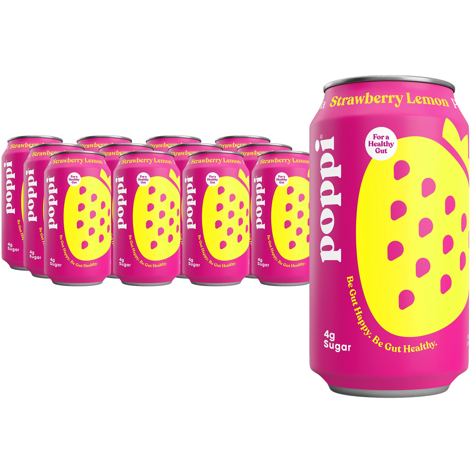 Strawberry Lemon Prebiotic Soda (12 Pack)
