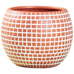 Disco Ceramic Planter - Medium / Terracotta