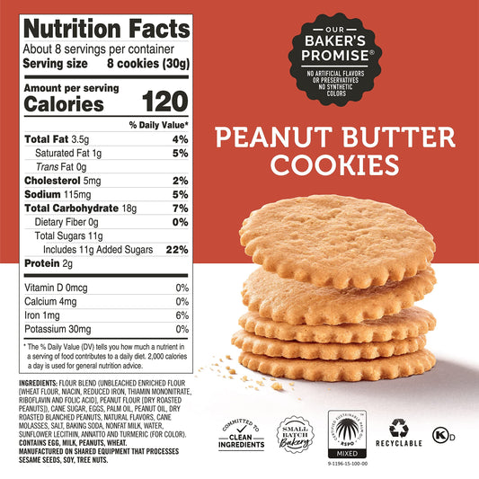 Nutrition Information - Moravian Peanut Butter Cookie