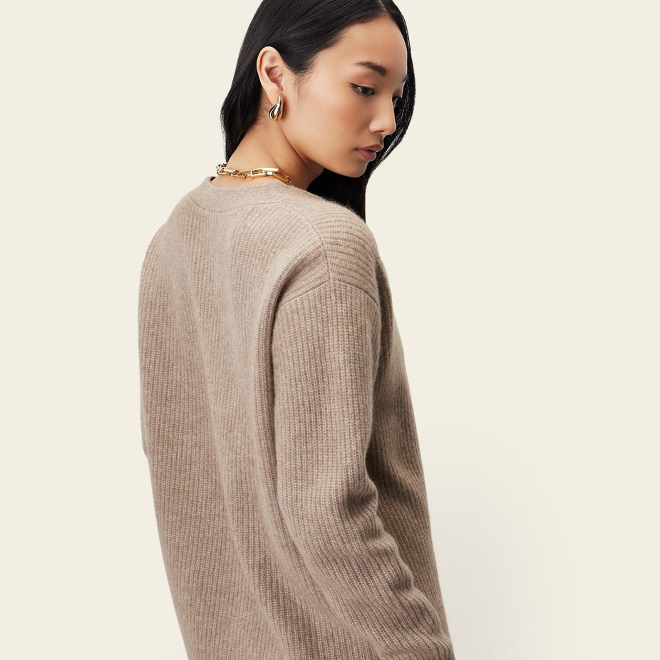 Billie Chunky Boyfriend Cashmere Cardigan