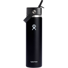 24oz Wide Flex Straw Cap - Black