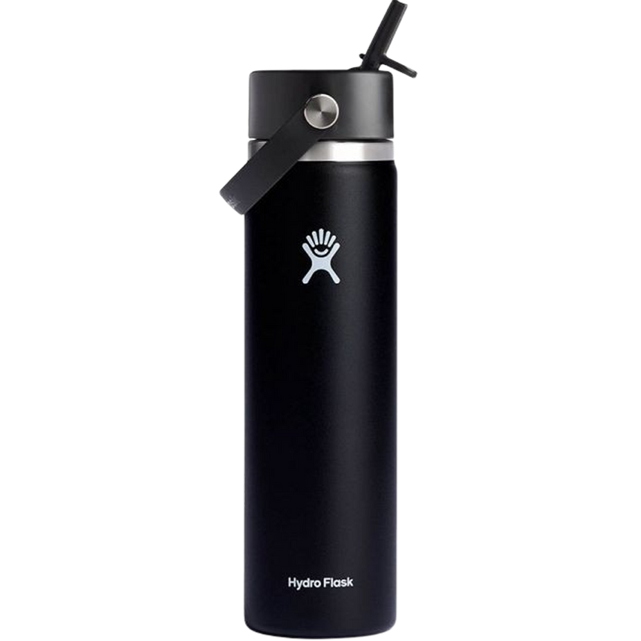 24oz Wide Flex Straw Cap - Black