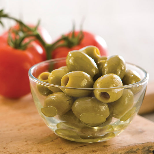 Organic Pitted Green Olives Cup