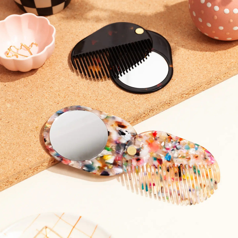 2 in 1 Pocket Comb Mirror