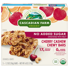 Cherry Cashew Chewy Granola Bars - No Added Sugar (5CT)