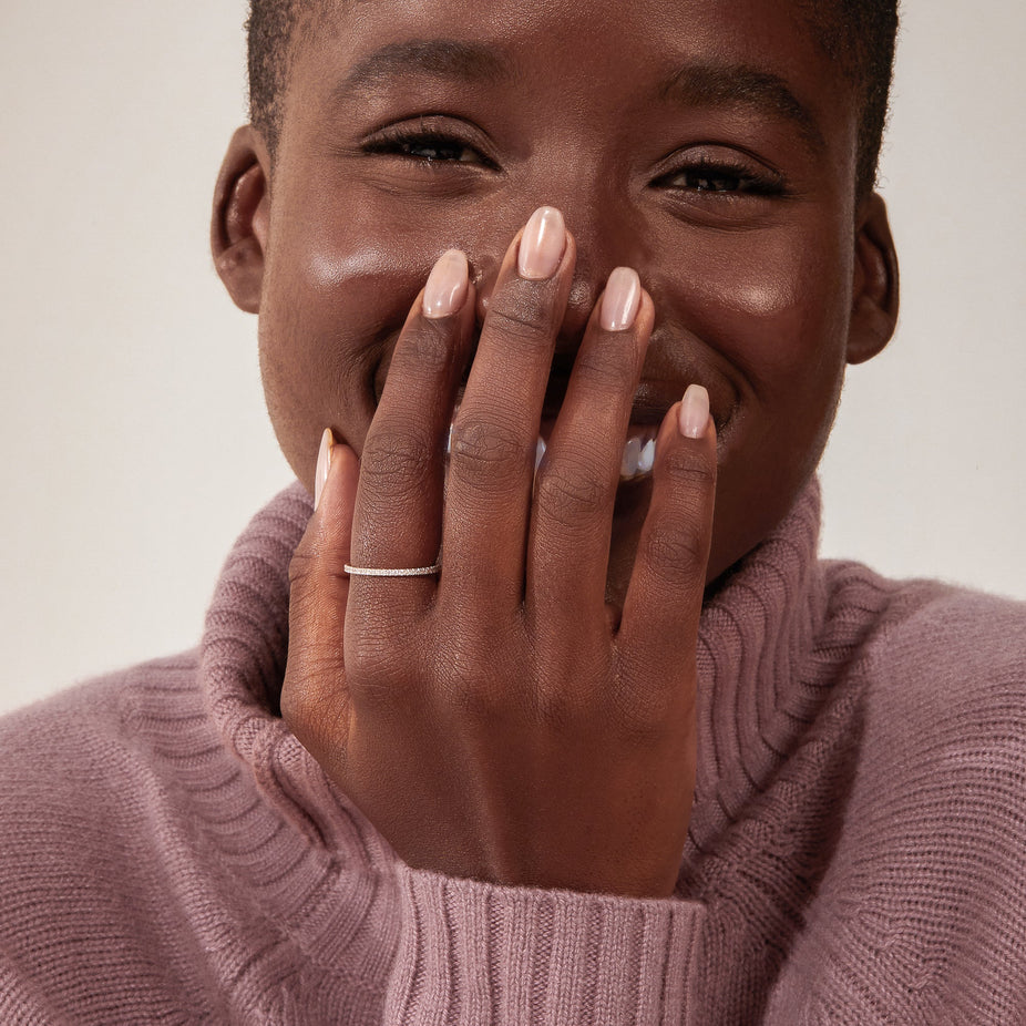 14k Solid Gold Diamond Eternity Band