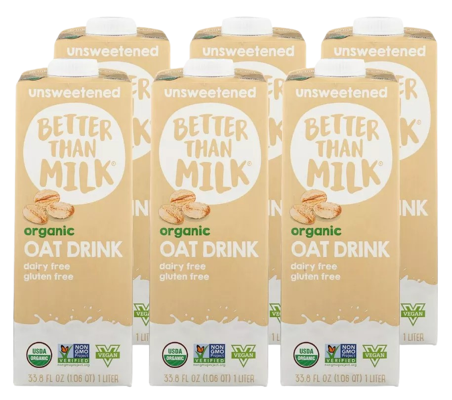 Better Than Milk Organic Unsweetened Oat Drink (6 Pack)