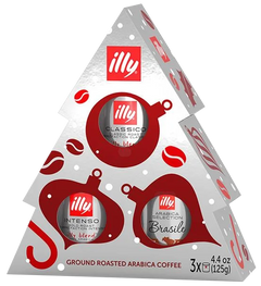 3 Tin Coffee Gift Set in Holiday box