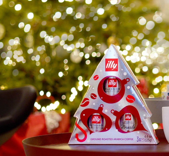 3 Tin Coffee Gift Set in Holiday box