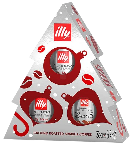 3 Tin Coffee Gift Set in Holiday box
