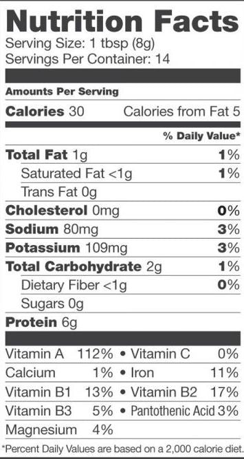 Nutrition Information - Pure Spirulina Crunchies