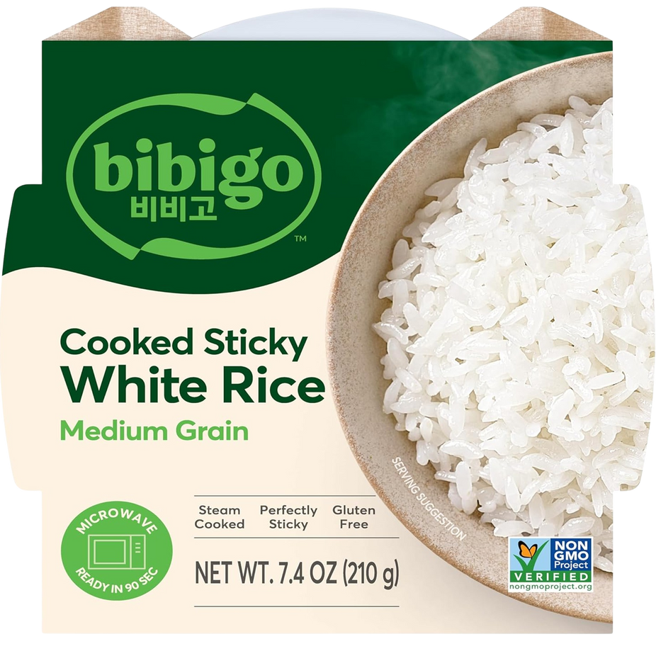 Medium Grain Cooked Sticky White Rice