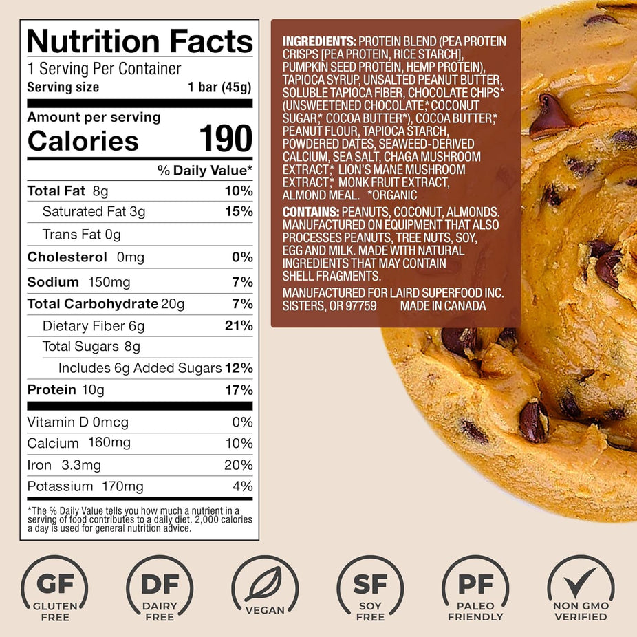 Peanut Butter Chocolate Chip Protein Bar (10 CT)