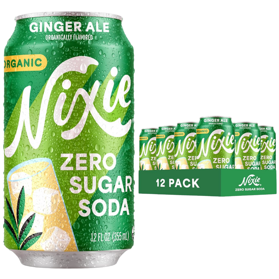 Organic Ginger Ale Zero Sugar Soda (12 Pack)
