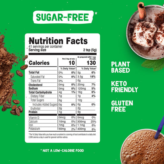 Organic Sugar Free Chocolate Drink Mix