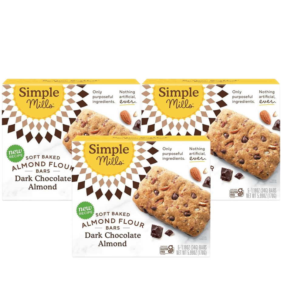 Dark Chocolate Almond Soft Baked Bars (3 Pack)