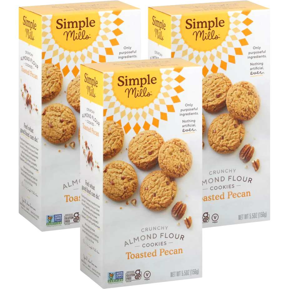 Almond Flour Crunchy Toasted Pecan Cookies (3 Pack)