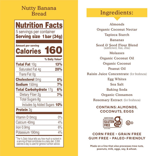 Nutty Banana Bread Soft Baked Bars (3 Pack)