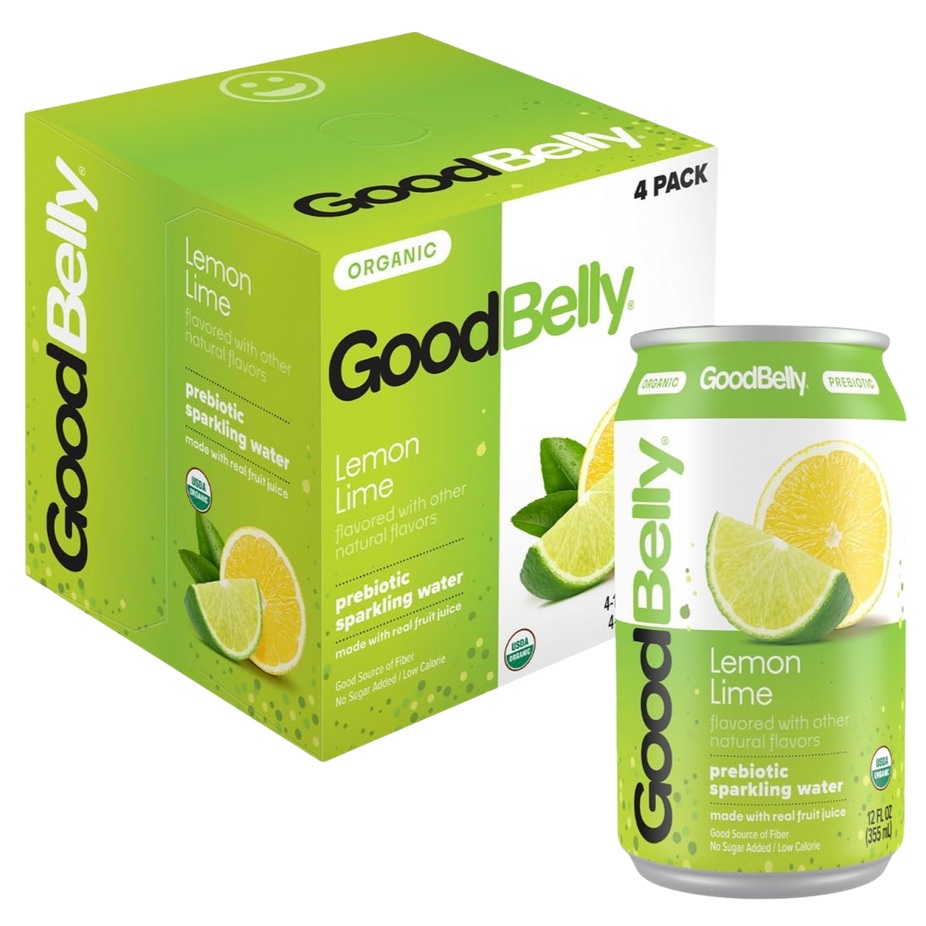 Lemon Lime Prebiotic Sparkling Water (4 Pack)